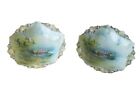 VTG Lot of 2 R S Prussia Water Lily Pad Clouds Sky Bowls 5 1/4" Unsigned READ