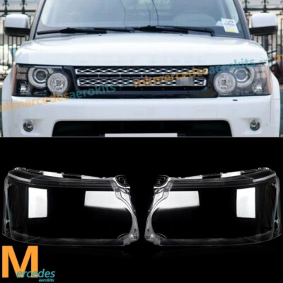 For 2010-2013 Land Rover Range Rover Sport Pair Headlight Lens Cover Lampshade - Image 1 of 4