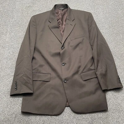 Banana Republic Blazer Jacket 46 R Brown Pure Wool Lined Formal Business Mens - Image 1 of 4