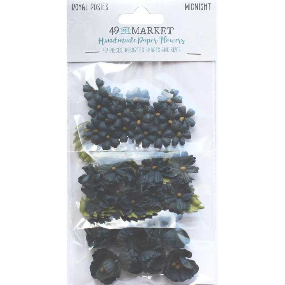 49 and Market Paper Flowers - Royal Posies - Midnight, RP-34062 - Image 1 of 1