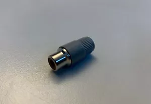 VINTAGE NOS LUMBERG RCA F-STECKER GRAU - Bild 1 von 2