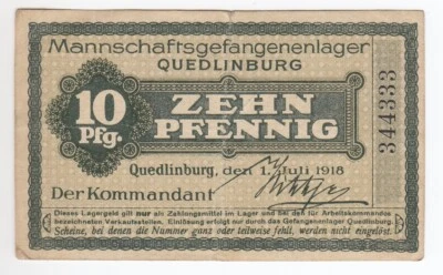 Germany, 10 Zehn Pfennig, WWI Currency, 1918, XF - Image 1 of 2