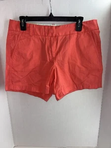 Pantaloncini chino donna J. Crew’s corallo brillante burroso twill city fit nuovi con etichette 8 - Foto 1 di 9