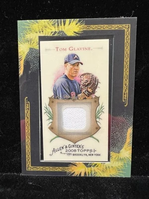 Tom Glavine 2008 Topps Allen & Ginter Framed Mini Game Worn Jersey Relic - Image 1 of 2