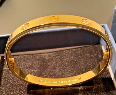 Love Armband mit Steinen 18 Karat Vergoldet - Bild 1 von 4