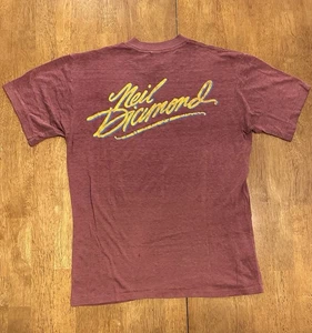Camiseta de concierto vintage años 80 Neil Diamond On Tour S/M roja - Imagen 1 de 8