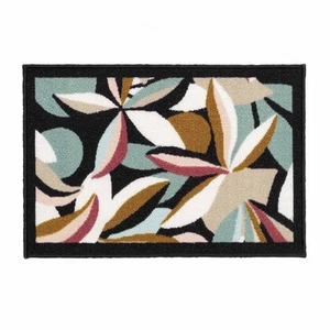 Antirutschmatte - 40x60 cm - grafisches und farbiges Laub - schwarz - Bild 1 von 5