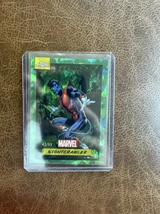 2024 Topps Chrome Marvel Sapphire Night Crawler Green Sapphire /99 - Picture 1 of 2