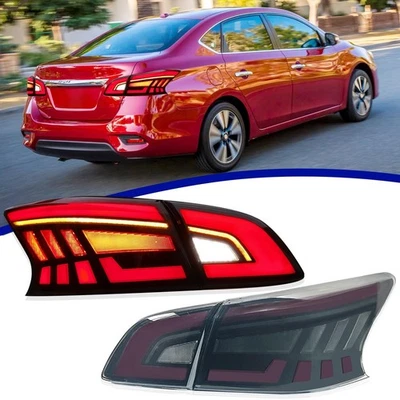 LED Tail lights for Nissan Sentra Sylphy 2013-2019 Smoke Animation Rear Lights — 第 1/4 张图片