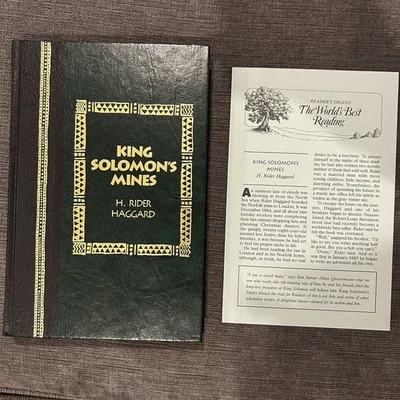 King Solomon's Mines H. Rider Haggard Reader’s Digest Best Reading W/ Insert Foto 1 de 4