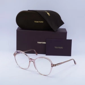 NEU Tom Ford FT5577-B 072 Glänzend Pink/Klar Blaulicht Block 55mm Brille - Bild 1 von 6