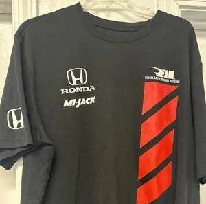 Camisa Negra Bobby Rahal Letterman Lanigan Honda Indycar Patrocinador Para Hombres 2XL GUC - Imagen 1 de 6