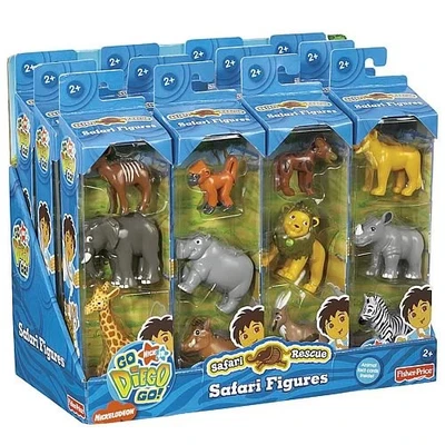 Lote de 9 figuras de animales de rescate Go Diego Go Safari Dora The Explor Foto 1 de 4