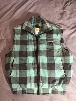 Ozark Trail Men’s Green Plaid  Flannel Vest Size Medium - Image 1 of 4
