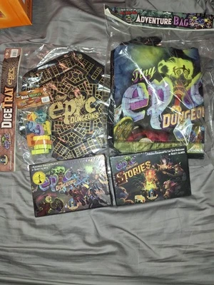 Tiny Epic Dungeons Deluxe Edition Stories Dice Tray Boss Meeples & Carrying Bag - Image 1 of 4