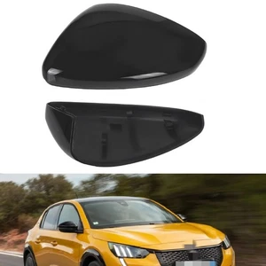 Left+Right Side Wing Mirror Cover For Peugeot 208 2008 For  Vauxhall Corsa F 19+ - Picture 1 of 8