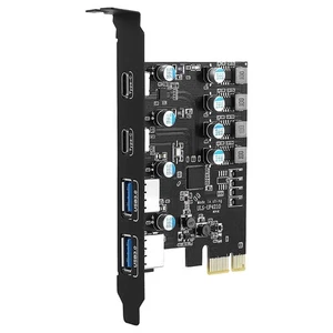 3X(4 Ports PCIE to USB 3.0 Expansion Card PCI Express Adapter Card for1089 - Afbeelding 1 van 7