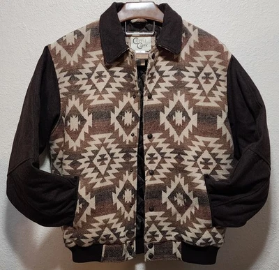 Chaqueta Ranchera de Lana Azteca del Suroeste Cripple Creek De Colección Hombres XXL Hecha en EE. UU. Foto 1 de 4