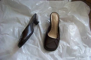 womens cato brown slip on heels shoes size 7 - Picture 1 of 1