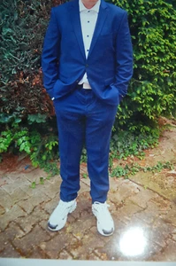 Anzug JACK & JONES Kommunion / Konfirmation Abiball blau Gr. 50/52 Super Slim - Bild 1 von 7