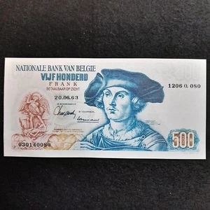 500 Francs 1963 Belgium Banknote Reproduction P-135 - Picture 1 of 4