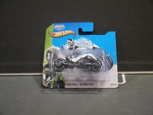 Hot wheels Max Steel Motorcycle HW city 2014 85/250 short card blue white - Picture 1 of 7
