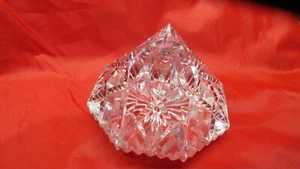 Vintage Waterford Kristallglas Diamantpyramidenförmiger Briefbeschwerer 2,5 Zoll hoch - Bild 1 von 7