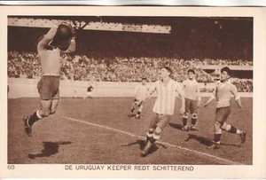 Olympic Games 1928 Amsterdam original postcard  60 FOOTBALL  Uruguay Keeper - Picture 1 of 2