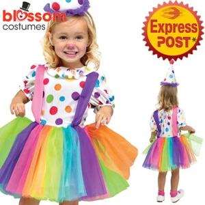 CK975 Top Fun Clown Girls Costume Circus Toddler Dress Up Birthday Party Outfit - Picture 1 of 3