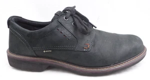 ECCO Mens Turn GoreTex Waterproof Plain Toe Oxford Shoes Black Nubuck US 9/ Eu42 - Picture 1 of 10