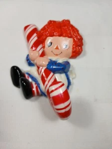 Vintage 1980 Raggedy Ann Candy Cane Plastic Wall Hanging - Picture 1 of 3