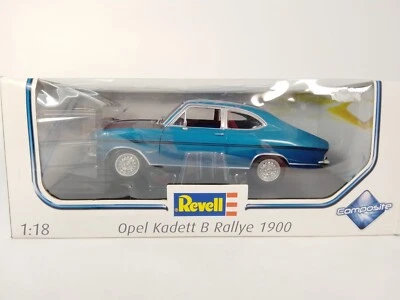 Revell Opel Kadett Rallye B 1900 blue 1969 1/18 8490 - Immagine 1 di 3