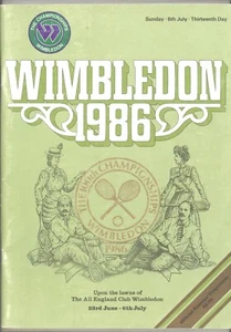 "WIMBLEDON 1986"Official Souvenir PROGRAm AUTOGRAPHED BY PAM SHIVER UK Publ - Picture 1 of 7