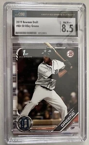 2019 Bowman Draft #BD-50 Riley Greene - CSG/CGC 8.5 - Picture 1 of 2