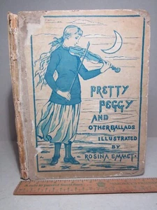 Pretty Peggy and Other Ballads Illus Emmet 1880 Hardback Dodd Mead Music UPCYCLE - Picture 1 of 11