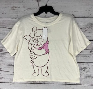 Disney Juniors Winnie The Pooh Love Graphic Crop Tshirt L - Picture 1 of 5