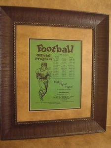 VINTAGE BAYLOR BEARS COLLEGE FOOTBALL PROGRAM FRAMED "PROBABLE LINE UP" - Picture 1 of 7