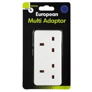 2 x 2 UK Plug Travel Plug Adapter Power Socket UK to EU Euro European Sockets