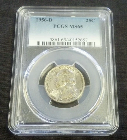 1956-D WASHINGTON SILVER QUARTER PCGS MS65   (1813) Cover