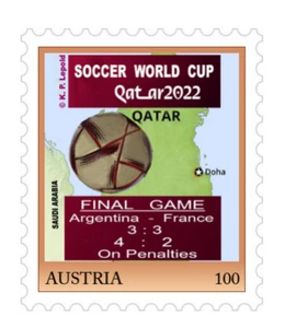 QATAR 2022 FIFA Soccer World Cup - Austria Commemorative Stamp #A006 B - Picture 1 of 22