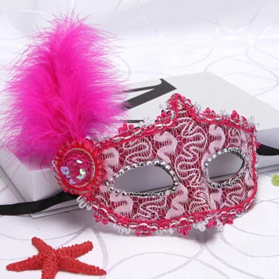 Glitter Lace Masquerade Venetian Mask Fancy Dress Party Theme Ball Eye Mask ↷ - Image 1 of 4