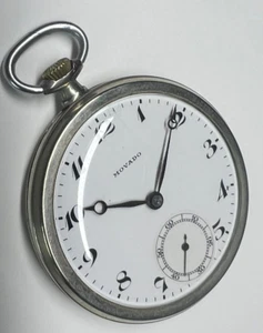 Movado pocket watch 41.5 mm 15 Jewels 4 adjustment running well - Picture 1 of 24
