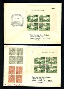 CO3j Finland-USA Covers  1967 Hameenlinna Syntymakoti Plate Blocks & Blocks of 4 - Picture 1 of 2