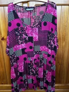 TS Taking Shape Size 22-24 Pink | Black | White Sheer Babydoll Top - Picture 1 of 5