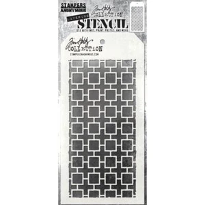 Plantilla de capas Tim Holtz ~ CUADRADOS VINCULADOS ~ THS157 ~ Estampillas anónimas - Imagen 1 de 1
