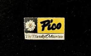 PICO THE FRIENDLY MOUNTAIN Vintage Ski Pin Badge VERMONT Resort Souvenir Travel - Picture 1 of 3
