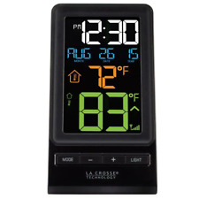 Color Digital Wireless Thermometer And Time | Crosse La Technology Black Lcd