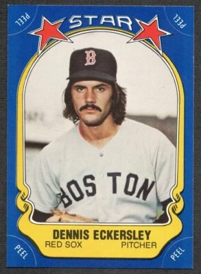 1981 Fleer Star Stickers #34 Dennis Eckersley HOF Boston Red Sox NM - Image 1 of 2