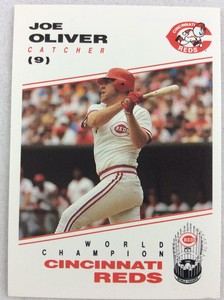 1991 Kahn's Cincinnati Reds Baseball Card-Joe Oliver