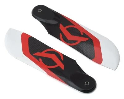 Azure Power 115mm Carbon Fiber Tail Blade Set (Red/White) [AZW112115] - Image 1 of 2